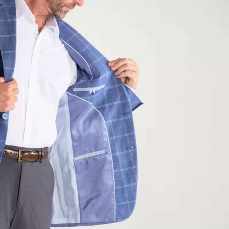 Steve Harvey Mens Plaid Sport Coat