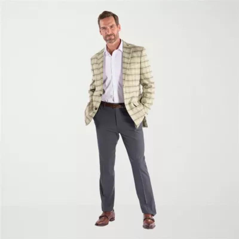 Steve Harvey Mens Plaid Sport Coat