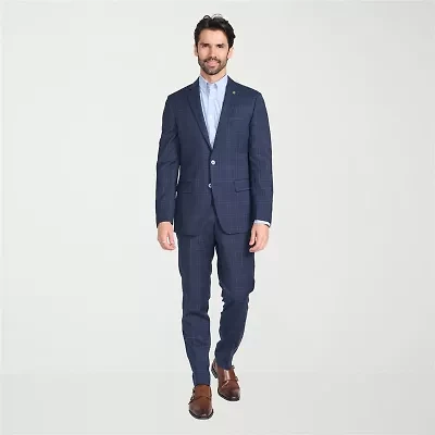 CRICKETEER™ Mens Windowpane Stretch Fabric 2-pc. Suit Set