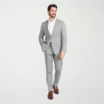 CRICKETEER™ Mens Windowpane Stretch Fabric 2-pc. Suit Set