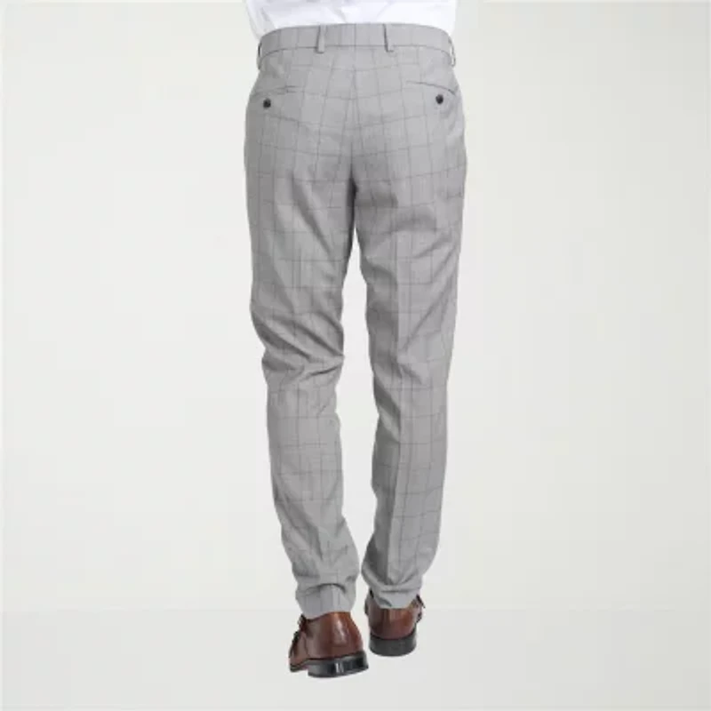 CRICKETEER™ Mens Windowpane Stretch Fabric 2-pc. Suit Set