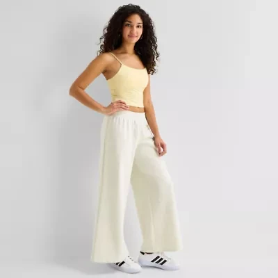 Arizona Womens Juniors Straight Fleece Sweatpant