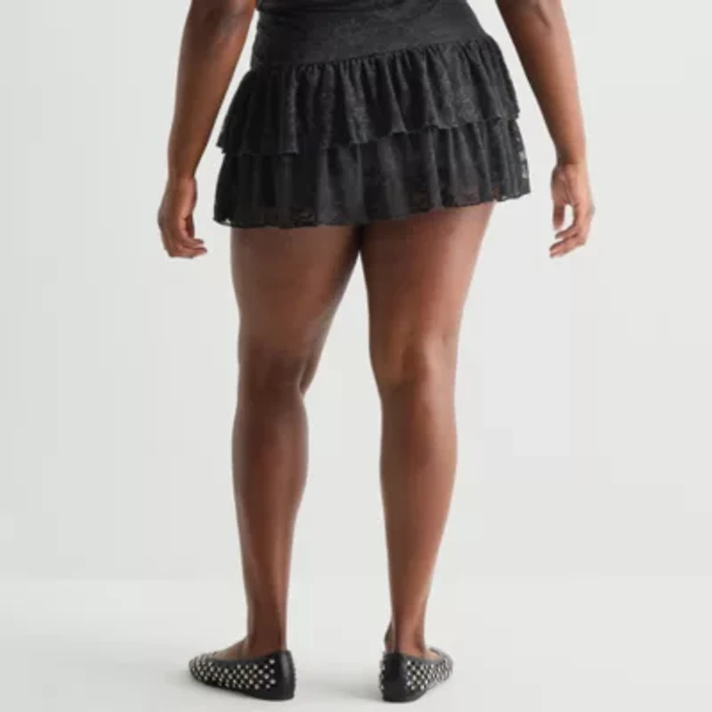 Forever 21 Womens Juniors Plus Flared Skirt