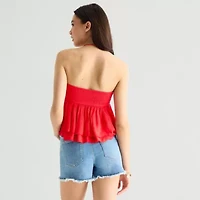 Arizona Womens Juniors Babydoll Top