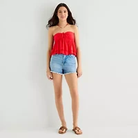 Arizona Womens Juniors Babydoll Top