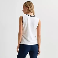 Liz Claiborne Womens V Neck Sleeveless Blouse