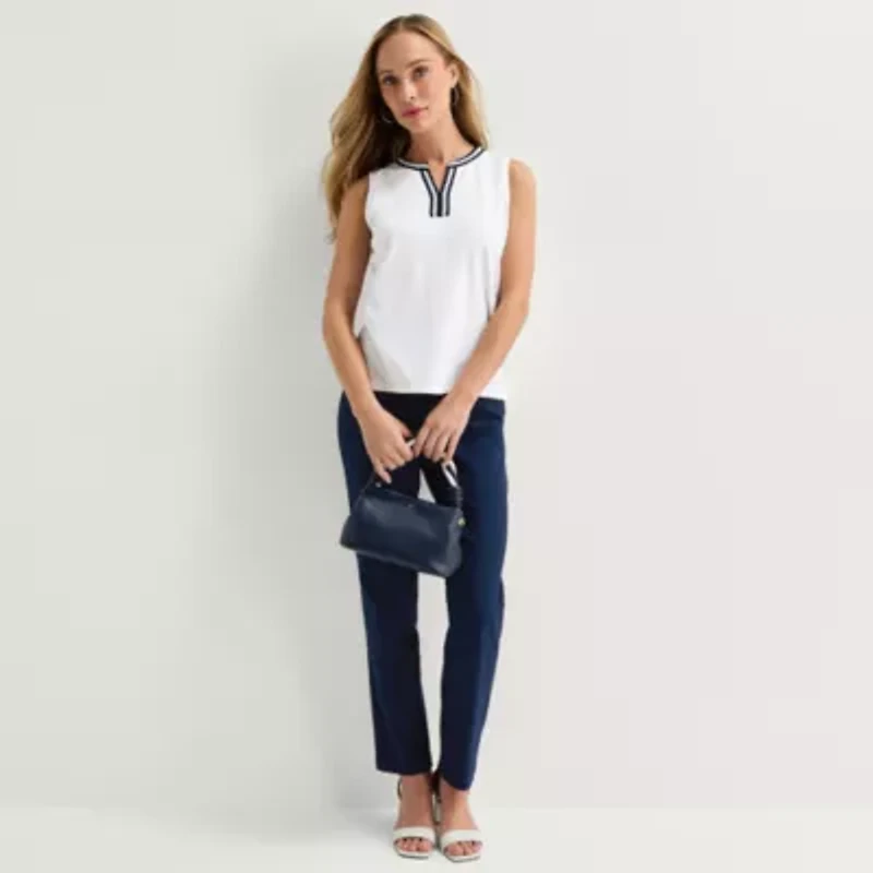 Liz Claiborne Womens V Neck Sleeveless Blouse