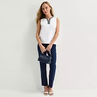 Liz Claiborne Womens V Neck Sleeveless Blouse