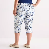 St. John's Bay Womens Plus Skinny Mid Rise Capri Pant