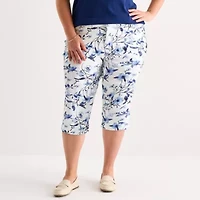 St. John's Bay Womens Plus Skinny Mid Rise Capri Pant