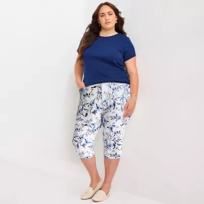 St. John's Bay Womens Plus Skinny Mid Rise Capri Pant
