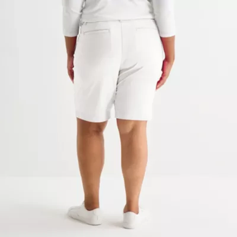 St. John's Bay Womens 11" Mid Rise Plus Bermuda Short