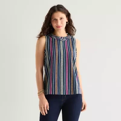 St. John's Bay Womens Sleeveless Blouse