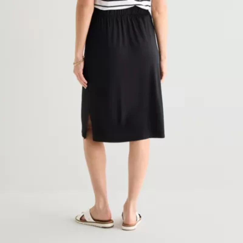 St. John's Bay Womens Midi A-Line Skirt