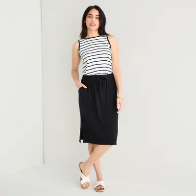 St. John's Bay Womens Midi A-Line Skirt