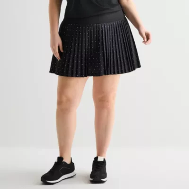 Xersion Pleated Womens 5" High Rise Plus Skort