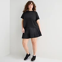Xersion Pleated Womens 5" High Rise Plus Skort