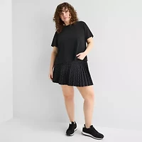 Xersion Ruffle Womens Active Plus T-Shirt