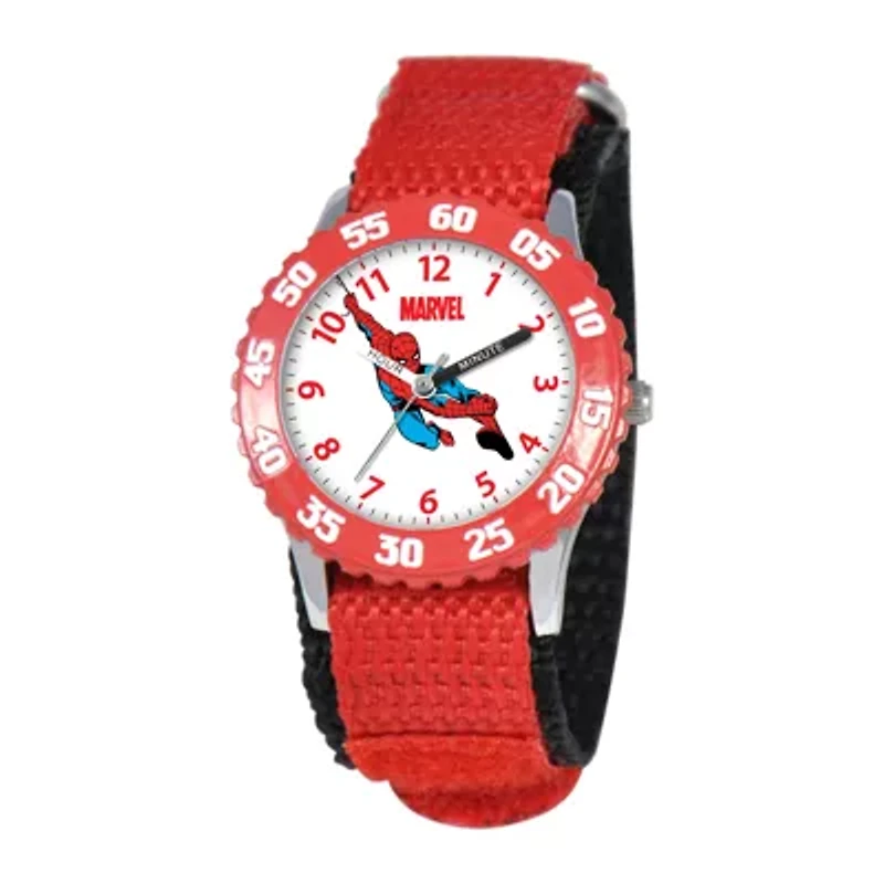 Marvel Spiderman Time Teacher Kids Red Fast Strap Watch