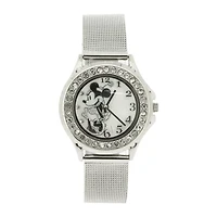 Disney Minnie Mouse Character Print Stainless Steel Bracelet Watch