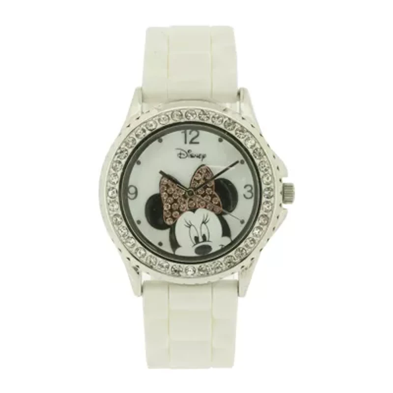 Disney Minnie Mouse Kids White Silicone Strap Watch