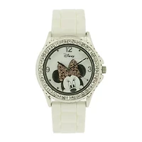 Disney Minnie Mouse Kids White Silicone Strap Watch