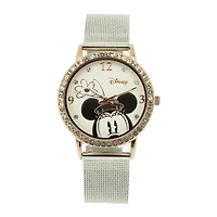 Disney Minnie Mouse Two-Tone Mesh Band Watch