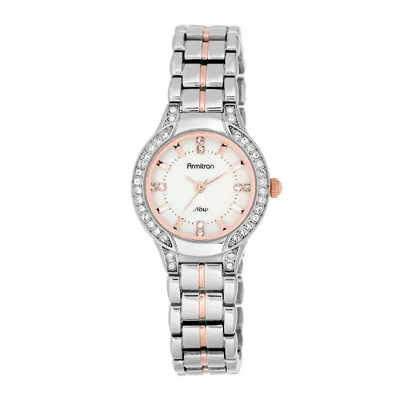 Armitron® Now® Womens Crystal-Accent Two-Tone Bracelet Watch