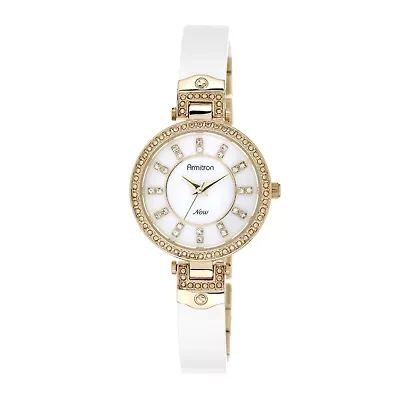 Armitron® Now® Womens Crystal-Accent White Ceramic Watch