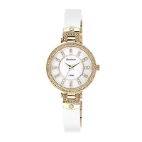 Armitron® Now® Womens Crystal-Accent White Ceramic Watch