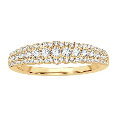 Womens 1/2 CT. T.W. Natural White Diamond 10K Gold Anniversary Wedding Band