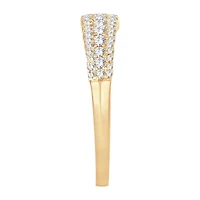 Womens 1/2 CT. T.W. Natural White Diamond 10K Gold Anniversary Wedding Band
