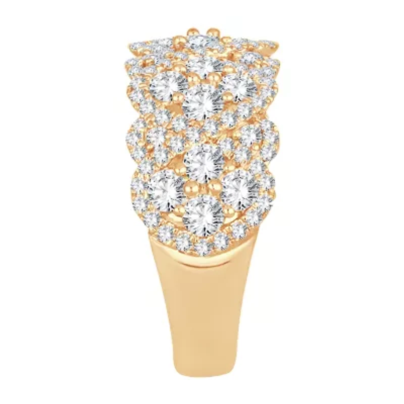 Womens 1 1/ CT. T.W. Natural White Diamond 10K Gold Anniversary Band