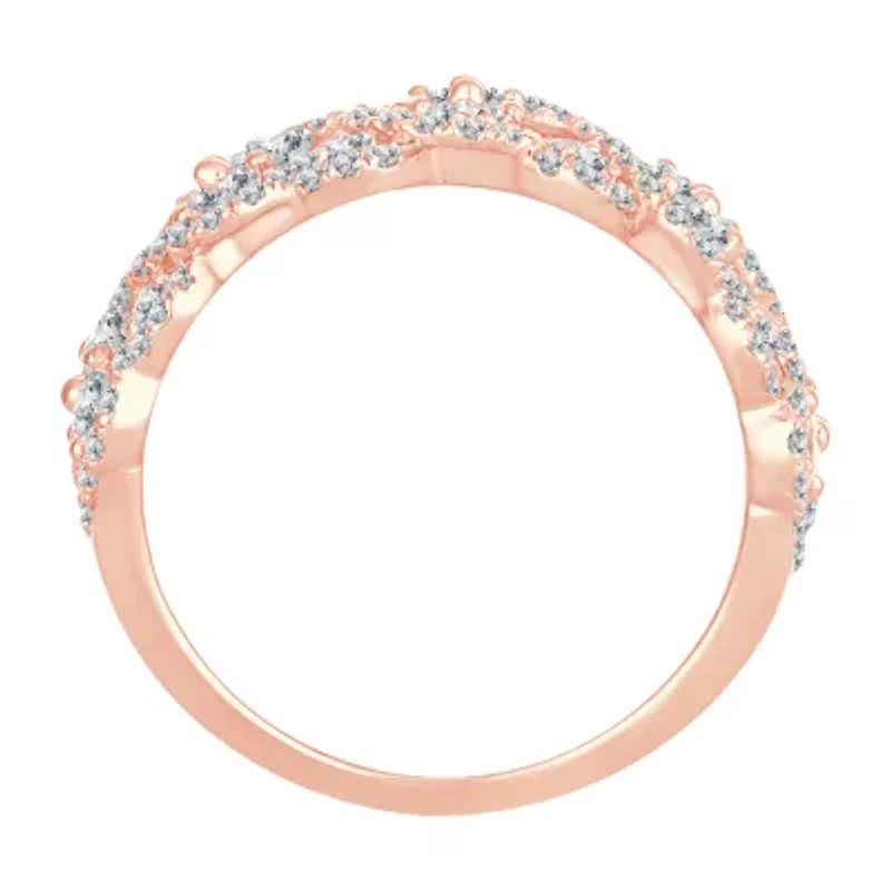 Womens 1 3/4 CT. T.W. Natural White Diamond 10K Rose Gold Anniversary Band