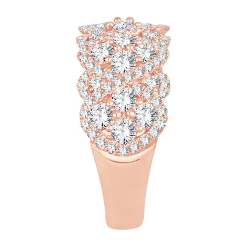 Womens 1 3/4 CT. T.W. Natural White Diamond 10K Rose Gold Anniversary Band
