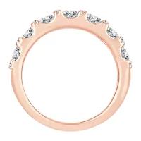 Womens CT. T.W. Natural White Diamond 10K Rose Gold Anniversary Wedding Band