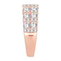 Womens CT. T.W. Natural White Diamond 10K Rose Gold Anniversary Wedding Band