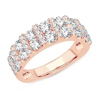 Womens CT. T.W. Natural White Diamond 10K Rose Gold Anniversary Wedding Band