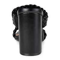 Journee Collection Melissa Womens Round Open Toe Block Heel Pumps