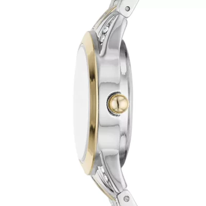 Geneva Womens Crystal Accent Two Tone Bracelet Watch Fmdjm220