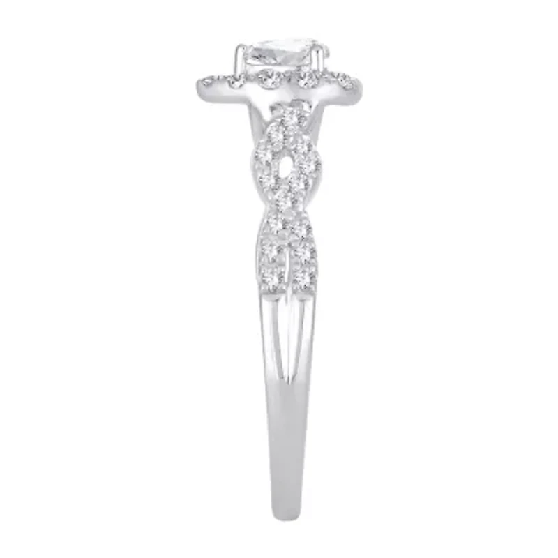 Womens 1/2 CT. T.W. Natural White Diamond 10K Gold Pear Engagement Ring