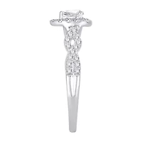 Womens 1/2 CT. T.W. Natural White Diamond 10K Gold Pear Engagement Ring