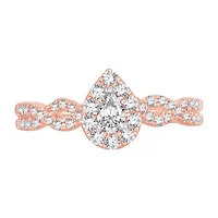 Womens / CT. T.W. Natural White Diamond 10K Rose Gold Pear Engagement Ring