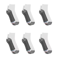 Hanes Ultimate Mens Multi-Pack 6 Pair Quarter Ankle Socks
