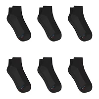 Hanes Ultimate Mens Multi-Pack 6 Pair Quarter Ankle Socks