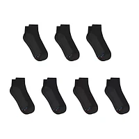 Hanes Ultimate Bonus Pack Mens Multi-Pack 7 Pair Quarter Ankle Socks