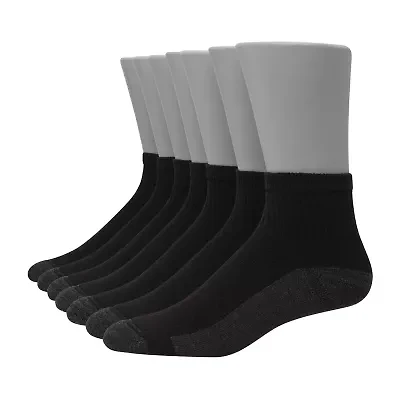 Hanes Ultimate Bonus Pack Mens Multi-Pack 7 Pair Quarter Ankle Socks