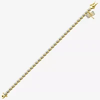 Sparkle Allure Dragonfly 14k Gold Over Bronze Womens Natural Diamond Accent Round 7.25 Inch Tennis Bracelet