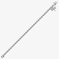 Sparkle Allure Dragonfly Pure Silver Over Bronze Womens Natural Diamond Accent Pure Silver Over Bronze Round 7.25 Inch Tennis Bracelet