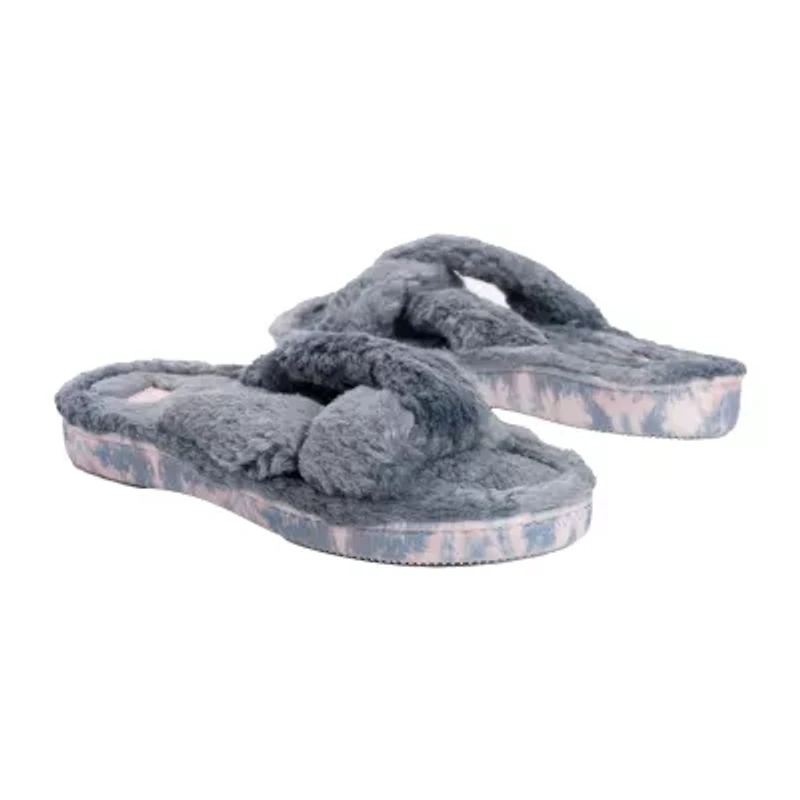 Muk Luks Lesedi Faux Shearling Womens Slip-On Slippers